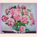 Набор для вышивания бисером КАРТИНЫ БИСЕРОМ "Букет розовых пионов"